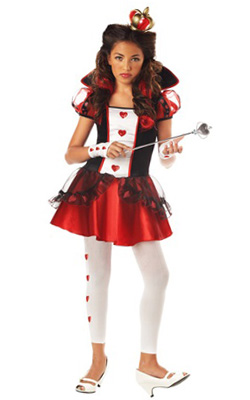 Tween Queen of Hearts Halloween costumes kids
